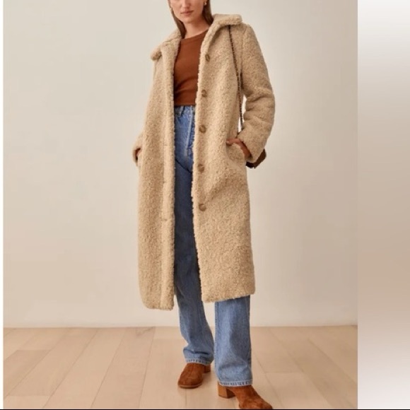 Reformation Long Teddy Coat